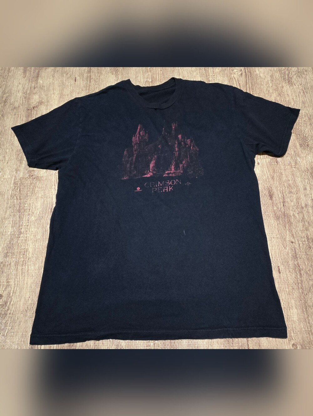 Crimson Peak Promo Movie T-Shirt Black Red Mansion Graphic Mens Size XL